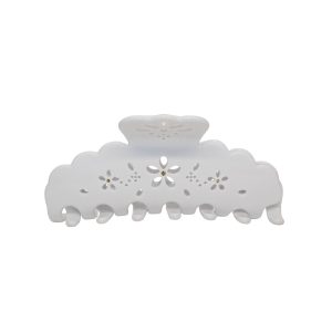 Big Effing Clip in Blanc Fleur Eyelet