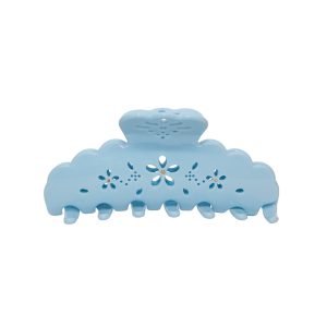 Big Effing Clip in Blue Fleur Eyelet