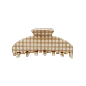 Big Effing Clip in Gingerbread Gingham