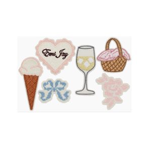 Eyelet Embroidered Sticker Set