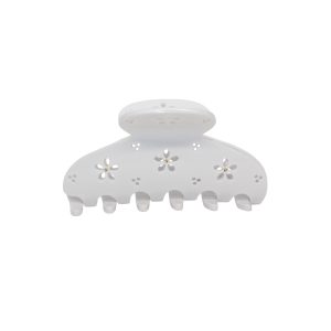 Lil Effing Clip in Blanc Petal Eyelet
