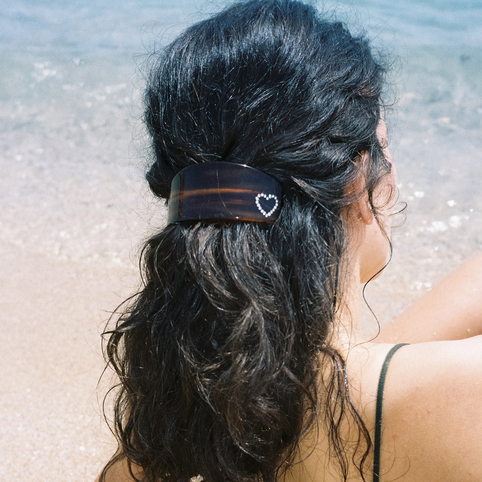 Ponytail Barrette in Tortoise Heart - Image 2