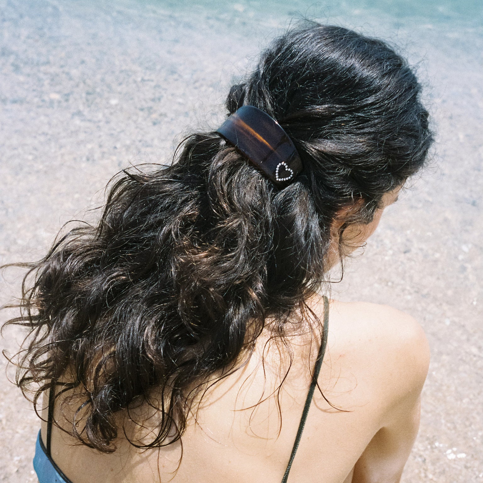 Ponytail Barrette in Tortoise Heart - Image 3