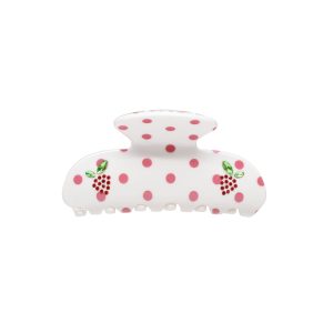 Sweetheart Clip in Coconut Berry Dot
